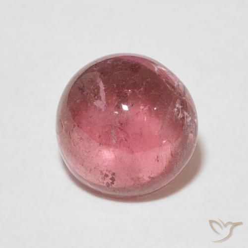 1.66ct طبيعي وردى متوسط تورمالين, دائري, شفاف