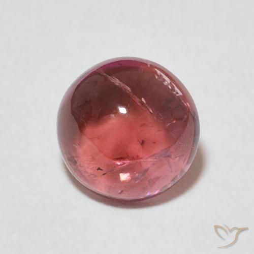 1.35ct طبيعي أحمر قرمزى تورمالين, دائري, شفاف