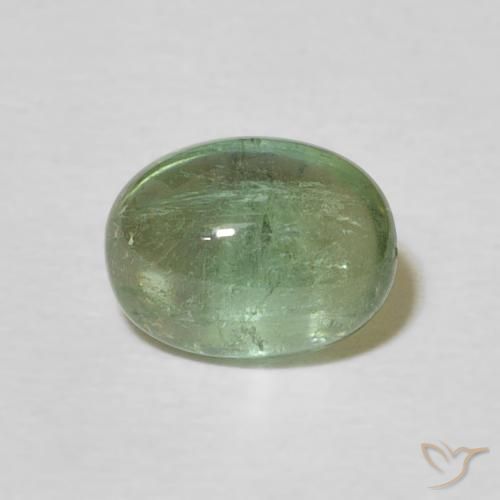 1.74ct طبيعي أخضر دافئ تورمالين, بيضوي, شفاف