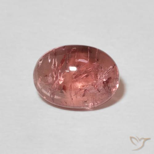1.29ct طبيعي وردى توت العليق تورمالين, بيضوي, شفاف