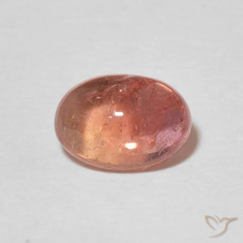 1.26ct طبيعي وردى توت العليق تورمالين, بيضوي, شفاف