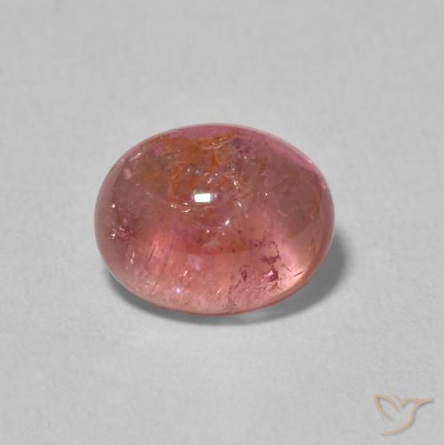 2.39ct طبيعي وردى توت العليق تورمالين, بيضوي, شفاف