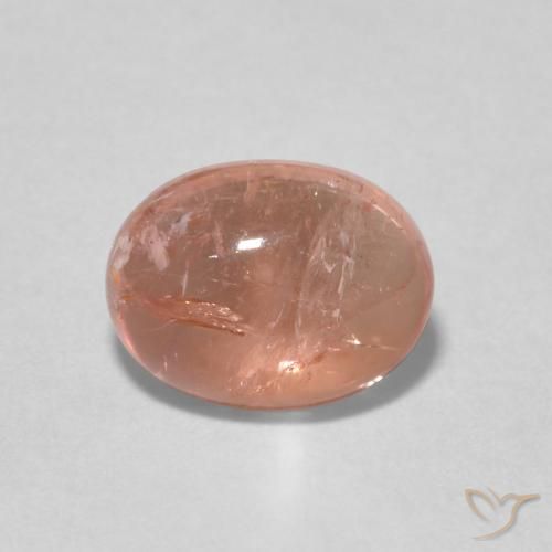 1.59ct طبيعي وردى الجريب فروت تورمالين, بيضوي, شفاف