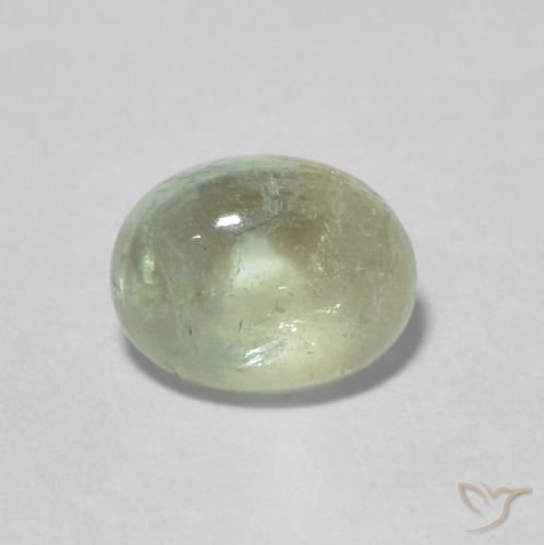 1.52ct طبيعي اخضر فاتح تورمالين, بيضوي, شفاف