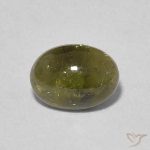 1.48ct طبيعي أخضر غامق تورمالين, بيضوي, شفاف