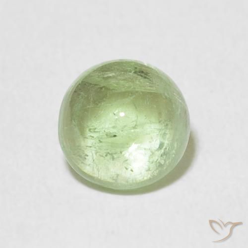 1.29ct طبيعي اخضر المريمية فاتح جدا تورمالين, دائري, شفاف