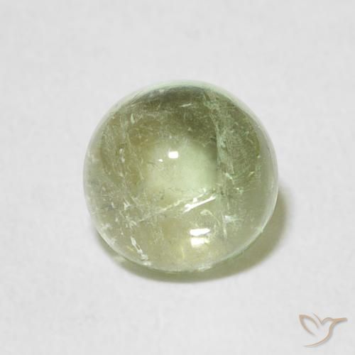 1.47ct طبيعي اخضر فاتح تورمالين, دائري, شفاف