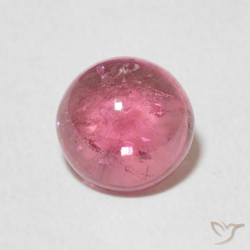 1.26ct طبيعي وردى متوسط تورمالين, دائري, شفاف