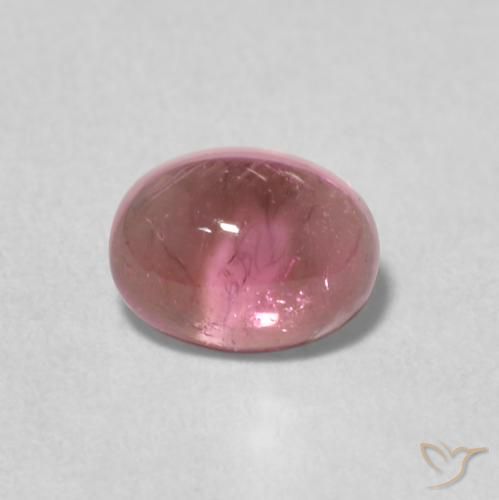 0.69ct طبيعي وردى كثيف تورمالين, بيضوي, شفاف