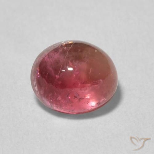 1.24ct طبيعي وردى خشب الورد تورمالين, بيضوي, شفاف