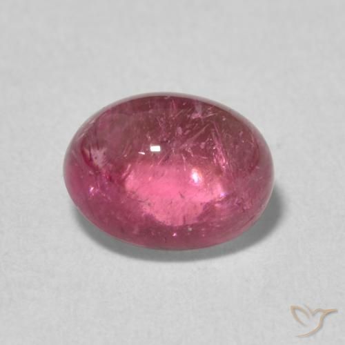1.39ct طبيعي Light Merlot Red تورمالين, بيضوي, شفاف