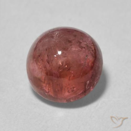 1.64ct طبيعي وردى برتقالى تورمالين, دائري, شفاف