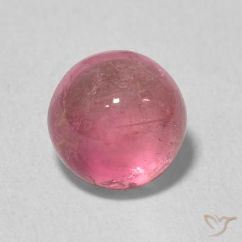 1.40ct طبيعي وردى أرجوانى تورمالين, دائري, شفاف