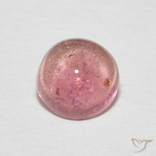 0.97ct طبيعي وردى كثيف تورمالين, دائري, شفاف