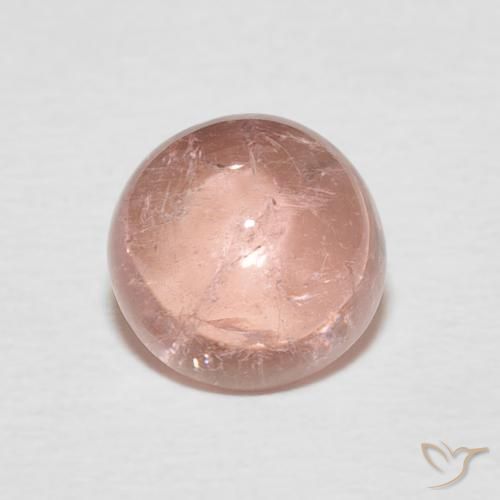 1.84ct طبيعي وردى ترابى تورمالين, دائري, شفاف