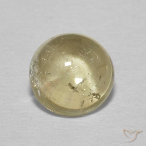 1.40ct طبيعي أصفر فاتح تورمالين, دائري, شفاف