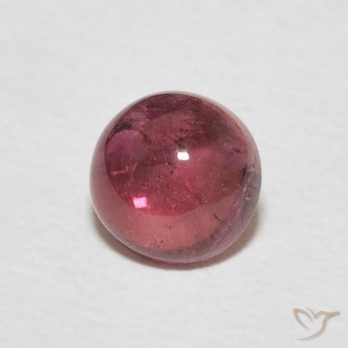 0.73ct طبيعي وردى برتقالى تورمالين, دائري, شفاف