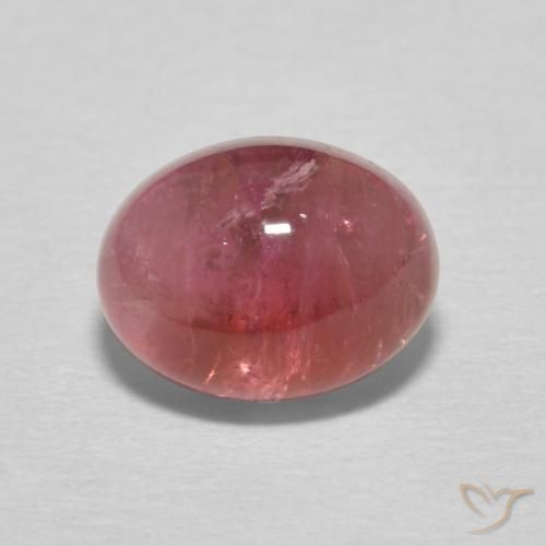 1.79ct طبيعي وردى غامق تورمالين, بيضوي, شفاف
