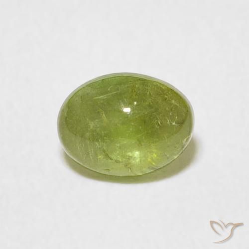 0.69ct طبيعي أخضر زيتوني تورمالين, بيضوي, شفاف