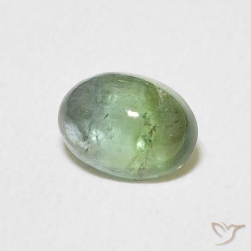 تورمالين Medium Light Green طبيعي، بيضوي، 0.69 قيراط، شفاف