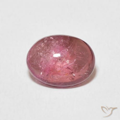 1.40ct طبيعي Dark PInk تورمالين, بيضوي, شفاف
