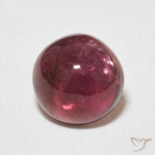 1.23ct طبيعي Medium Dark-Red تورمالين, دائري, شفاف