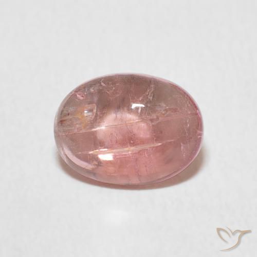 1.28ct طبيعي وردى متوسط تورمالين, بيضوي, شفاف