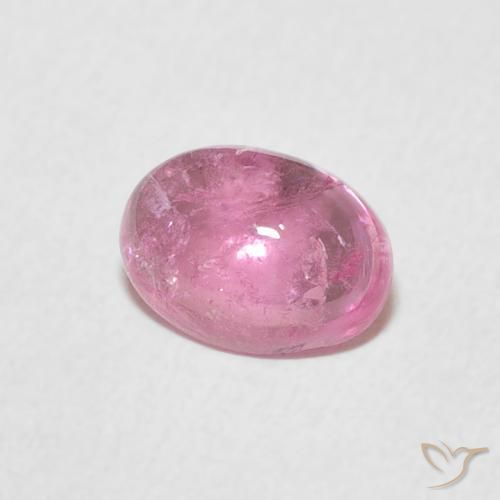 1.14ct طبيعي وردى العلكة تورمالين, بيضوي, شفاف