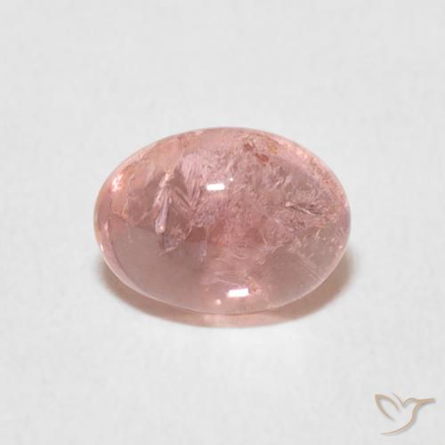 1.38ct طبيعي وردى زهرى تورمالين, بيضوي, شفاف