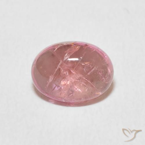 1.48ct طبيعي وردى زهرى تورمالين, بيضوي, شفاف