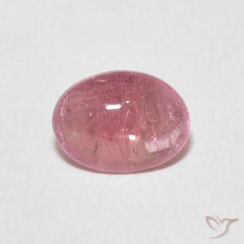 1.23ct طبيعي وردى العلكة تورمالين, بيضوي, شفاف