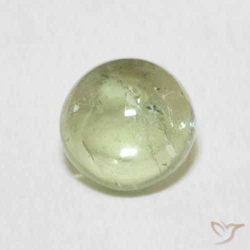 0.96ct طبيعي أخضر زيتوني تورمالين, دائري, شفاف