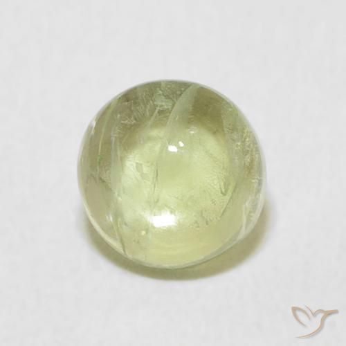 1.08ct طبيعي أخضر ليمونى باهت تورمالين, دائري, شفاف
