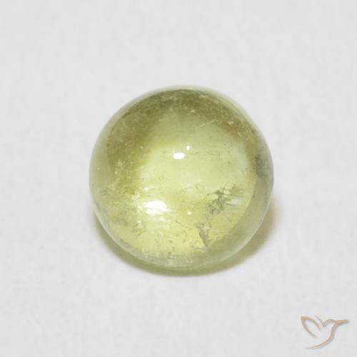 0.96ct طبيعي أخضر كمثرى فاتح تورمالين, دائري, شفاف