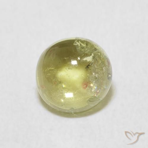 1.02ct طبيعي أخضر ترابى دافئ تورمالين, دائري, شفاف