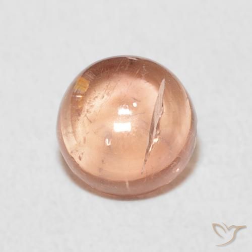 1.18ct طبيعي زهرى خوخى تورمالين, دائري, شفاف