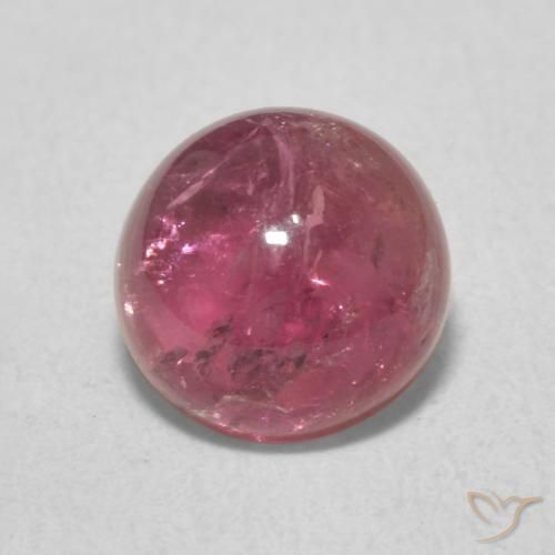 1.80ct طبيعي وردى غامق تورمالين, دائري, شفاف