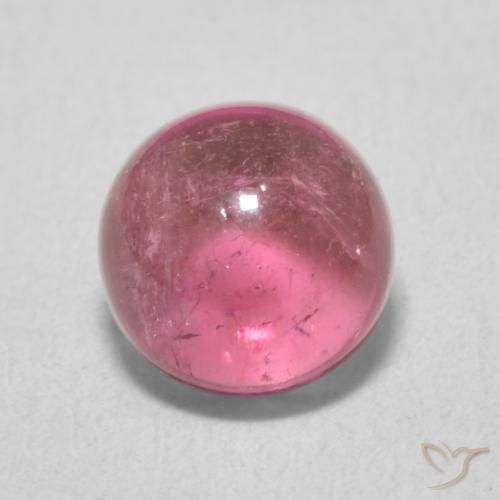 1.81ct طبيعي وردى العلكة تورمالين, دائري, شفاف