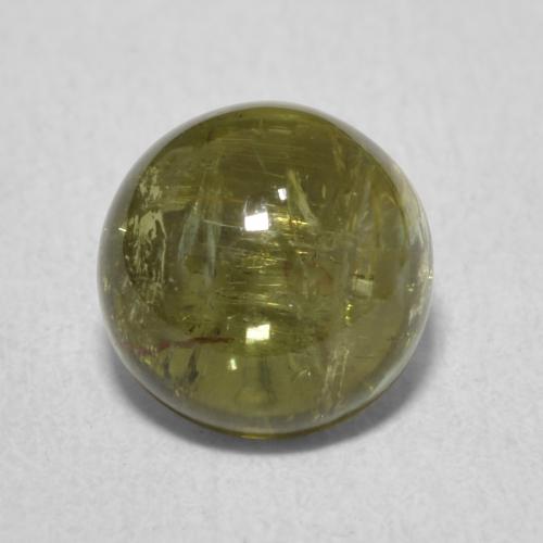 1.76ct طبيعي أخضر مصفر تورمالين, دائري, شفاف