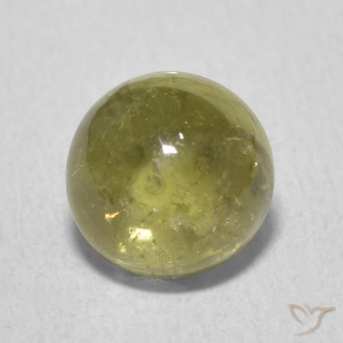 1.89ct طبيعي أخضر مصفر تورمالين, دائري, شفاف