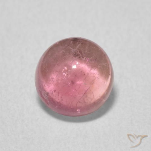 0.86ct طبيعي وردى برتقالى غامق تورمالين, دائري, شفاف
