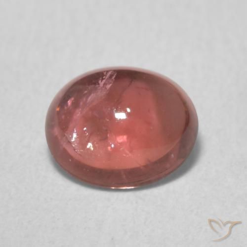 0.86ct طبيعي وردى زهرى غامق تورمالين, بيضوي, شفاف