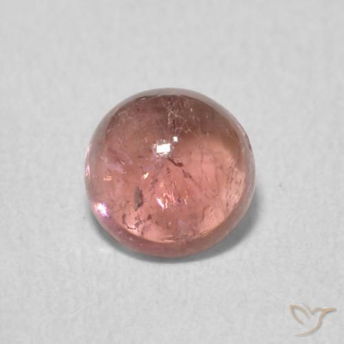 0.88ct طبيعي أحمر دافئ تورمالين, دائري, شفاف
