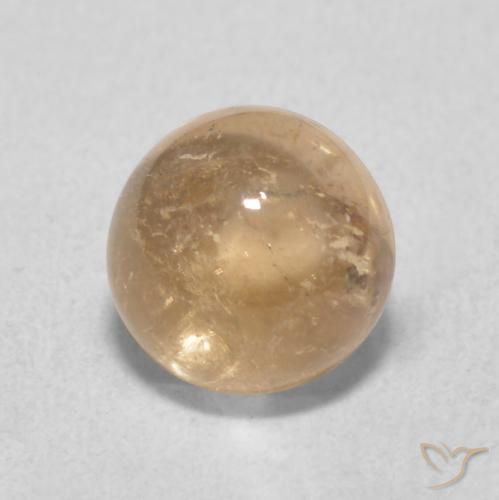 1.26ct طبيعي برتقالى كنتالوبى تورمالين, دائري, شفاف