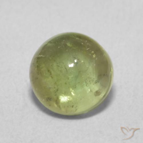 1.06ct طبيعي أخضر أصفر تورمالين, دائري, شفاف