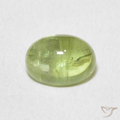 1.57ct طبيعي أخضر حيوى فاتح تورمالين, بيضوي, شفاف