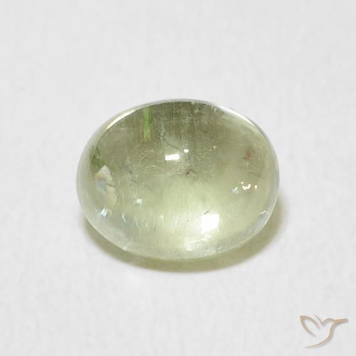 1.64ct طبيعي أخضر رمادى تورمالين, بيضوي, شفاف