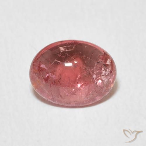 1.26ct طبيعي وردى غامق تورمالين, بيضوي, شفاف