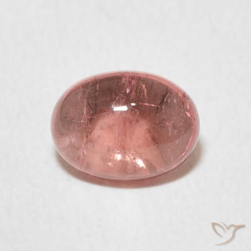 1.48ct طبيعي وردى زهرى تورمالين, بيضوي, شفاف