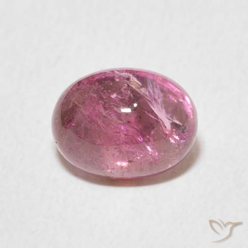 1.52ct طبيعي وردي فاقع تورمالين, بيضوي, شفاف